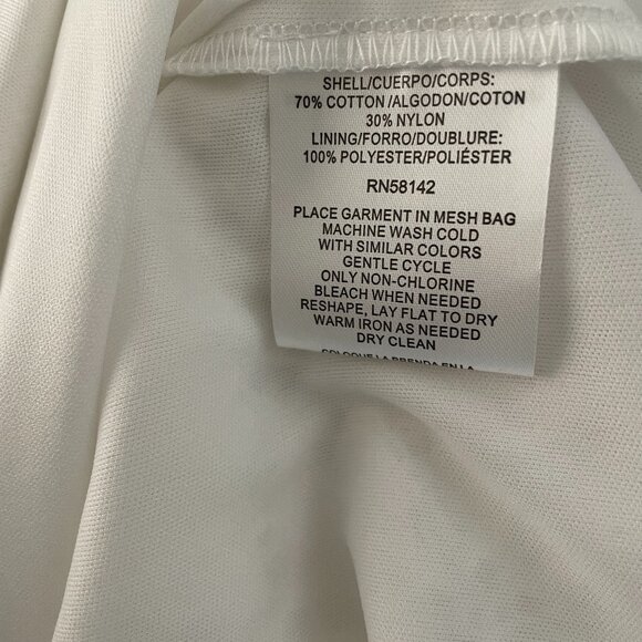 London Times White Crew Neck Floral Lace Short Flutter Sleeves Shift Dress 4 NWT - Picture 16 of 16